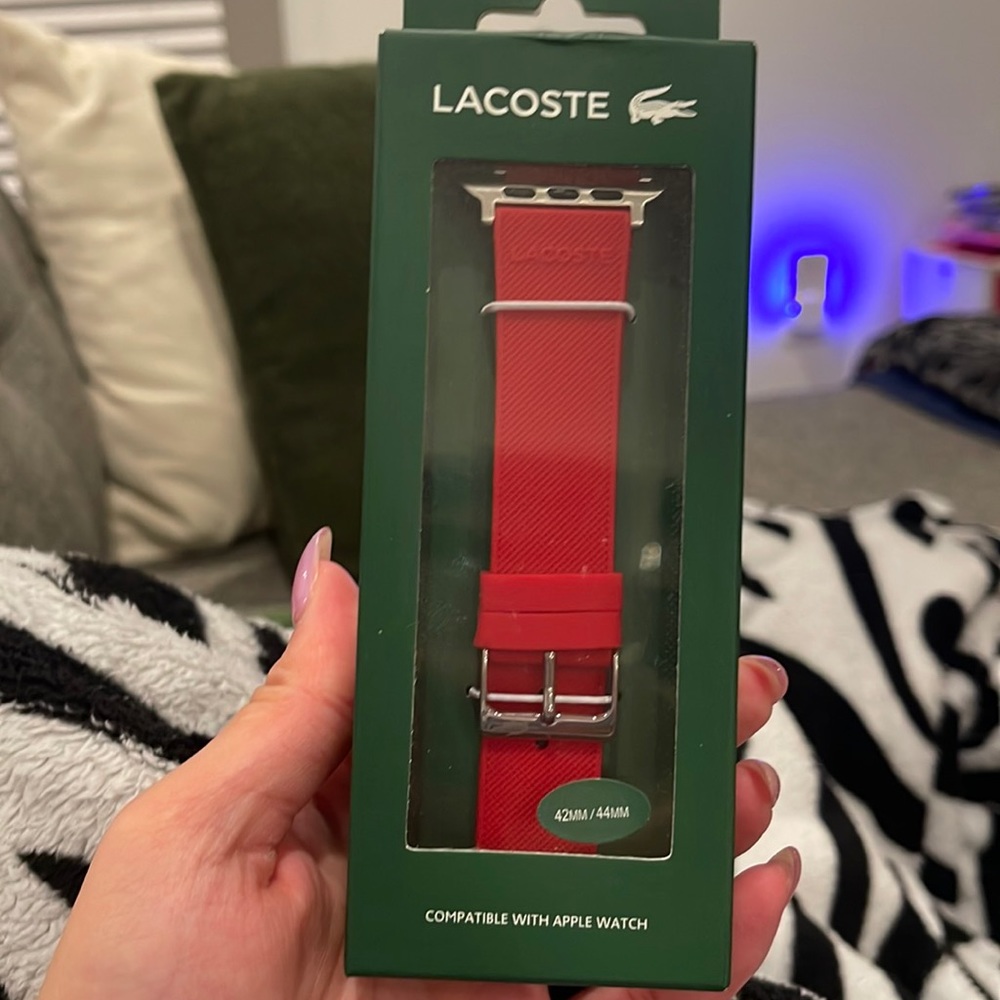 APPLE WATCH BAND 42MM/44MM LACOSTE RED